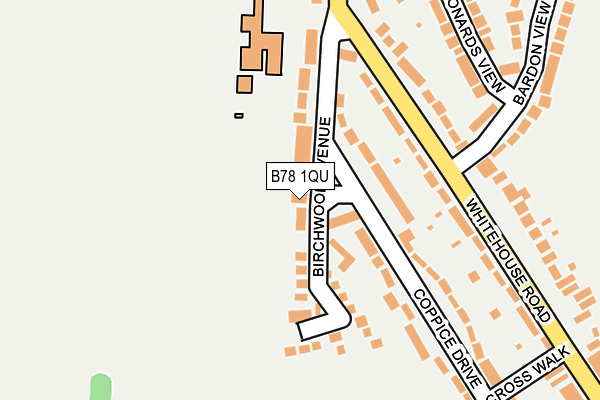 B78 1QU map - OS OpenMap – Local (Ordnance Survey)