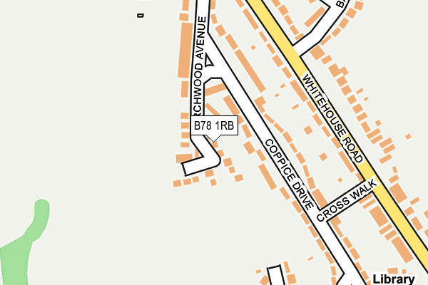 B78 1RB map - OS OpenMap – Local (Ordnance Survey)