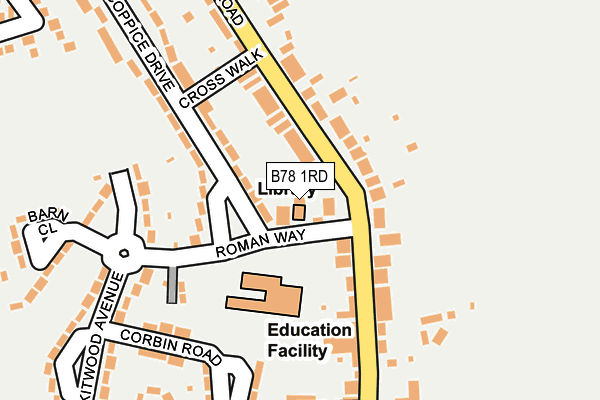 B78 1RD map - OS OpenMap – Local (Ordnance Survey)