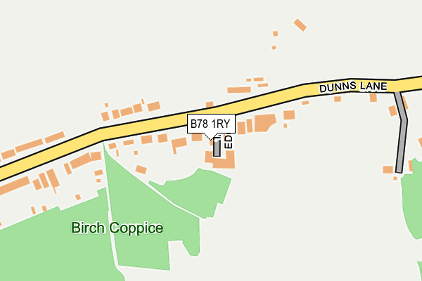 B78 1RY map - OS OpenMap – Local (Ordnance Survey)