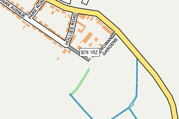 B78 1RZ map - OS OpenMap – Local (Ordnance Survey)