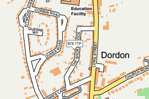 B78 1TP map - OS OpenMap – Local (Ordnance Survey)