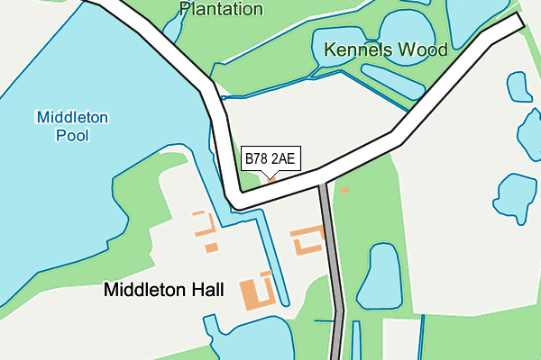 B78 2AE map - OS OpenMap – Local (Ordnance Survey)