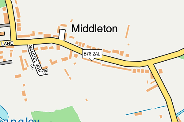 B78 2AL map - OS OpenMap – Local (Ordnance Survey)