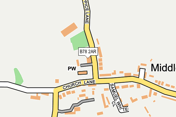 B78 2AR map - OS OpenMap – Local (Ordnance Survey)