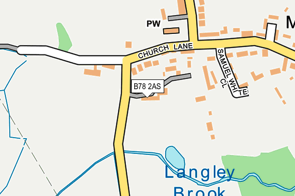 B78 2AS map - OS OpenMap – Local (Ordnance Survey)