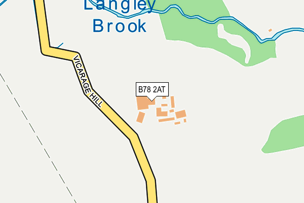 B78 2AT map - OS OpenMap – Local (Ordnance Survey)