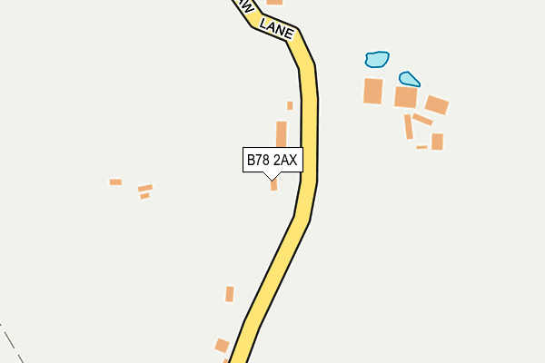 B78 2AX map - OS OpenMap – Local (Ordnance Survey)