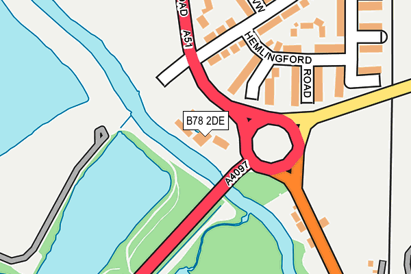 B78 2DE map - OS OpenMap – Local (Ordnance Survey)