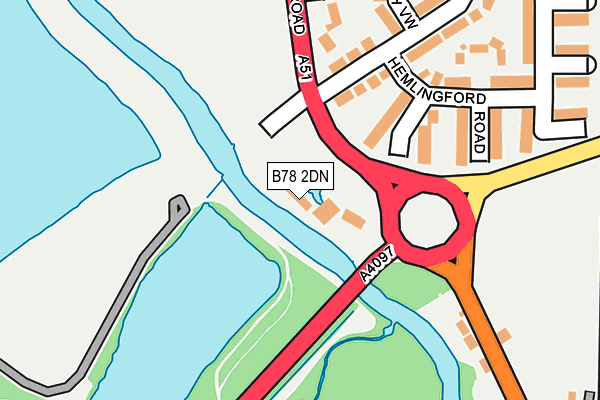 B78 2DN map - OS OpenMap – Local (Ordnance Survey)