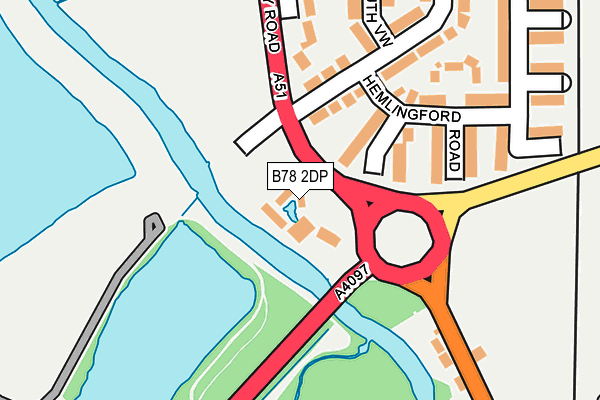 B78 2DP map - OS OpenMap – Local (Ordnance Survey)