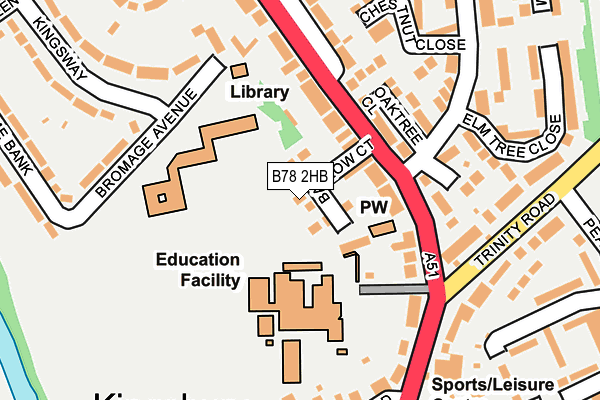 B78 2HB map - OS OpenMap – Local (Ordnance Survey)