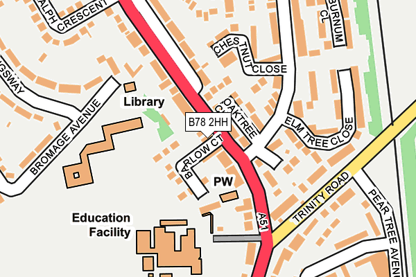 B78 2HH map - OS OpenMap – Local (Ordnance Survey)