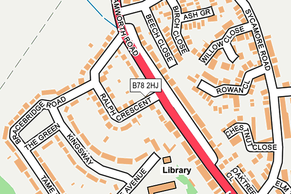 B78 2HJ map - OS OpenMap – Local (Ordnance Survey)