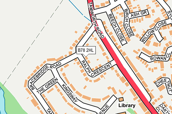B78 2HL map - OS OpenMap – Local (Ordnance Survey)