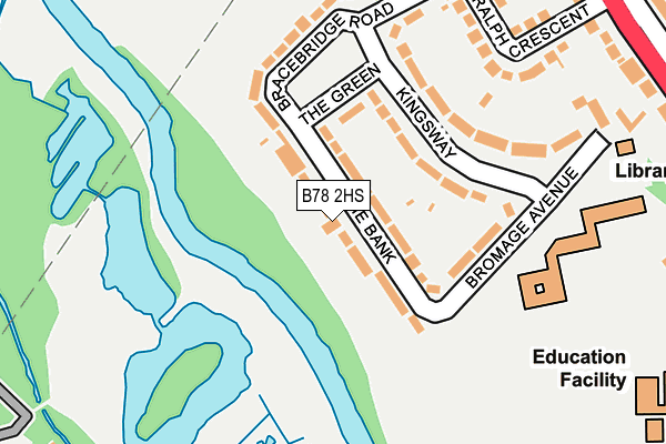 B78 2HS map - OS OpenMap – Local (Ordnance Survey)