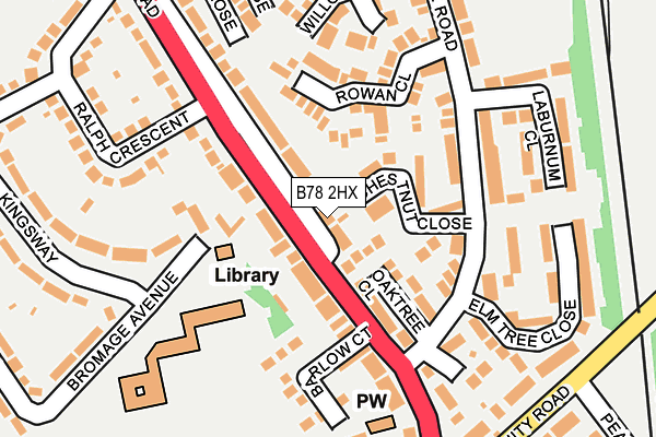 B78 2HX map - OS OpenMap – Local (Ordnance Survey)