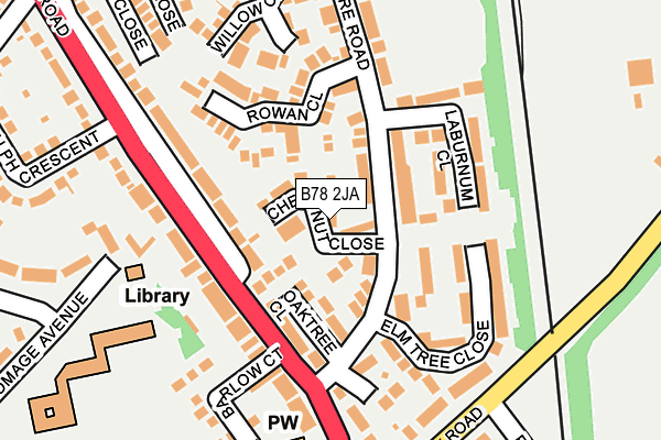 B78 2JA map - OS OpenMap – Local (Ordnance Survey)