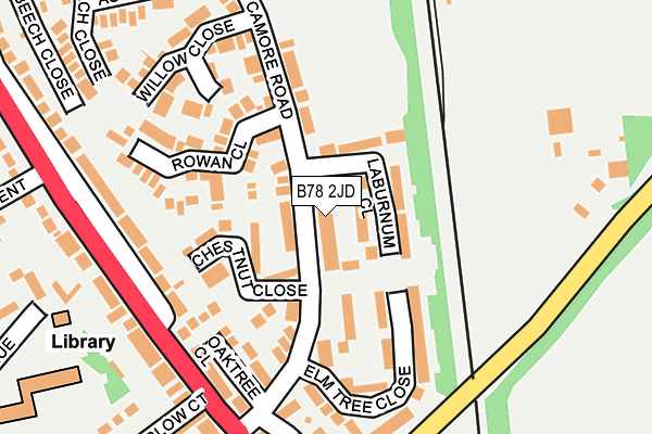 B78 2JD map - OS OpenMap – Local (Ordnance Survey)