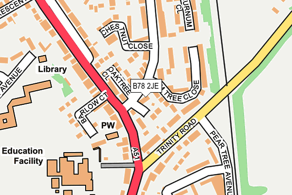 B78 2JE map - OS OpenMap – Local (Ordnance Survey)