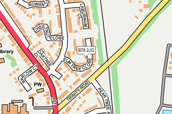 B78 2JG map - OS OpenMap – Local (Ordnance Survey)