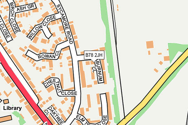 B78 2JH map - OS OpenMap – Local (Ordnance Survey)