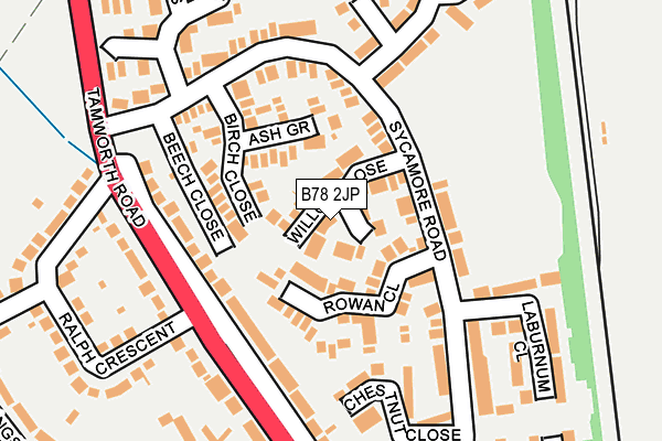 B78 2JP map - OS OpenMap – Local (Ordnance Survey)