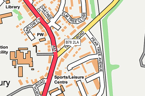 B78 2LA map - OS OpenMap – Local (Ordnance Survey)