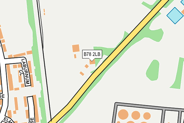B78 2LB map - OS OpenMap – Local (Ordnance Survey)