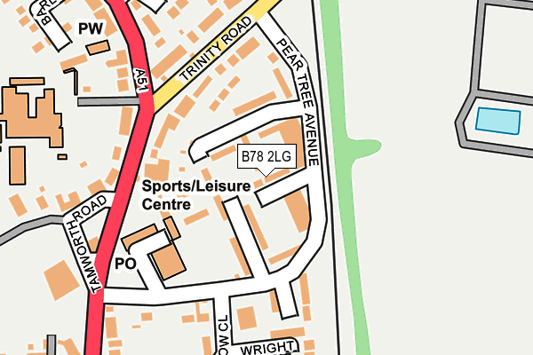B78 2LG map - OS OpenMap – Local (Ordnance Survey)