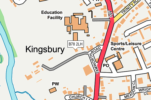 B78 2LH map - OS OpenMap – Local (Ordnance Survey)