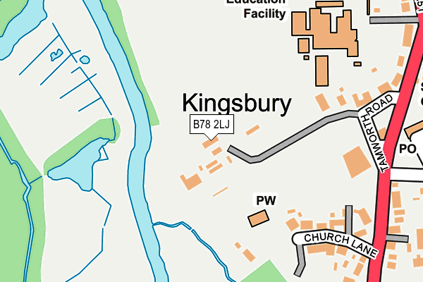 B78 2LJ map - OS OpenMap – Local (Ordnance Survey)