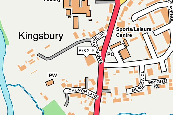 B78 2LP map - OS OpenMap – Local (Ordnance Survey)