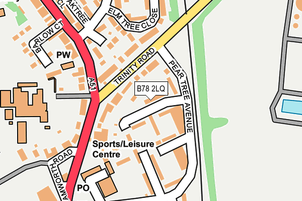 B78 2LQ map - OS OpenMap – Local (Ordnance Survey)