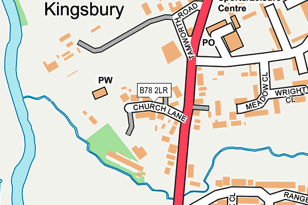 B78 2LR map - OS OpenMap – Local (Ordnance Survey)