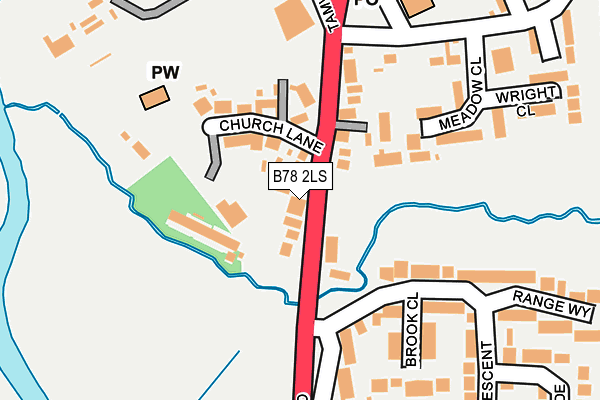 B78 2LS map - OS OpenMap – Local (Ordnance Survey)