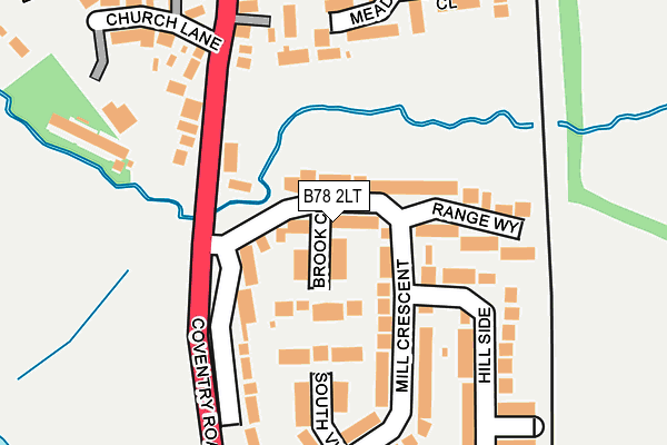 B78 2LT map - OS OpenMap – Local (Ordnance Survey)