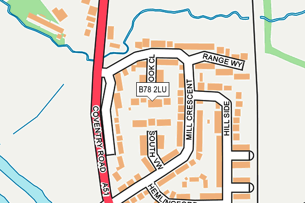 B78 2LU map - OS OpenMap – Local (Ordnance Survey)