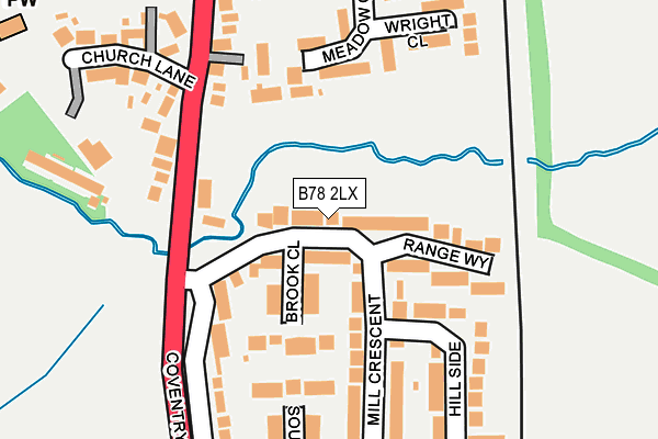 B78 2LX map - OS OpenMap – Local (Ordnance Survey)