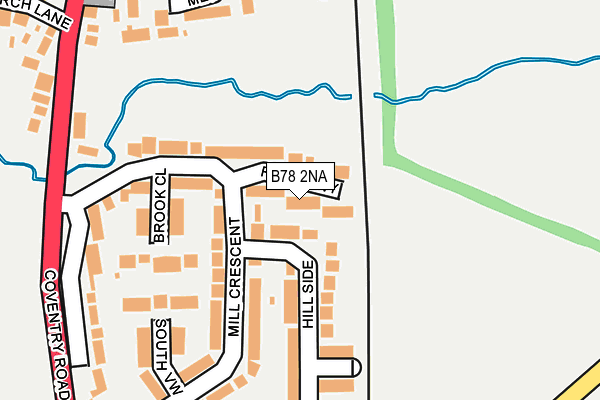 B78 2NA map - OS OpenMap – Local (Ordnance Survey)