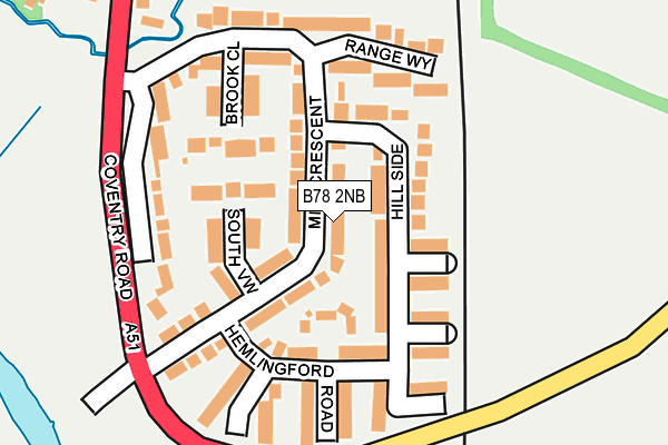 B78 2NB map - OS OpenMap – Local (Ordnance Survey)