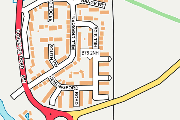 B78 2NH map - OS OpenMap – Local (Ordnance Survey)