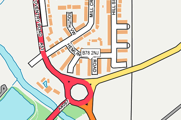 B78 2NJ map - OS OpenMap – Local (Ordnance Survey)