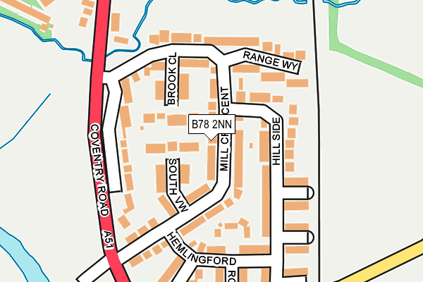 B78 2NN map - OS OpenMap – Local (Ordnance Survey)