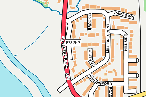 B78 2NP map - OS OpenMap – Local (Ordnance Survey)