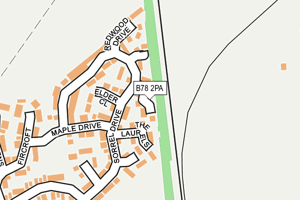 B78 2PA map - OS OpenMap – Local (Ordnance Survey)