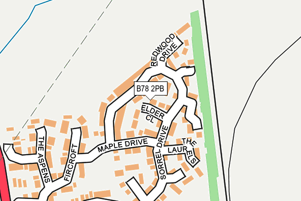 B78 2PB map - OS OpenMap – Local (Ordnance Survey)