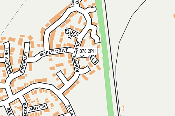 B78 2PH map - OS OpenMap – Local (Ordnance Survey)