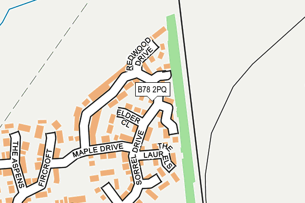 B78 2PQ map - OS OpenMap – Local (Ordnance Survey)