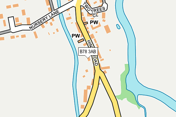 B78 3AB map - OS OpenMap – Local (Ordnance Survey)